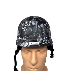 Sandbox Classic 2.0 Snow Helmet Epoxy Run Black Gray Floral Flowers Rare sz S